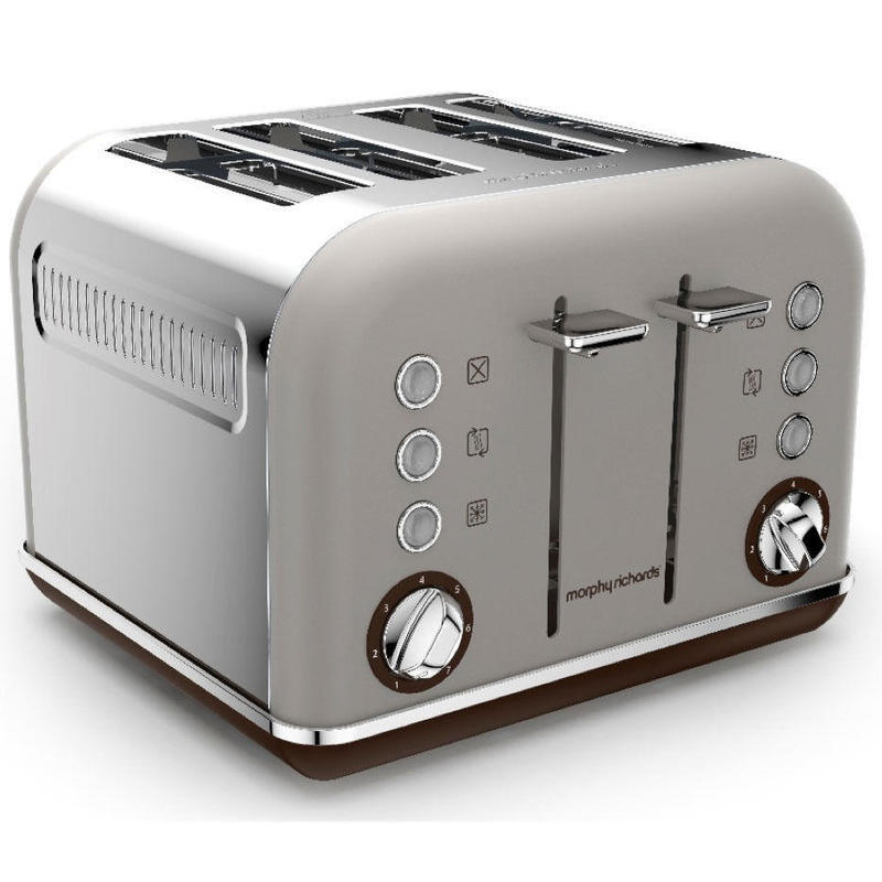 If you are looking Morphy Richards 242102 Pebble Brown Toaster Matte Chrome Accents 4 Slice 1800W you can buy to KG Electronic, It is on sale at the best price