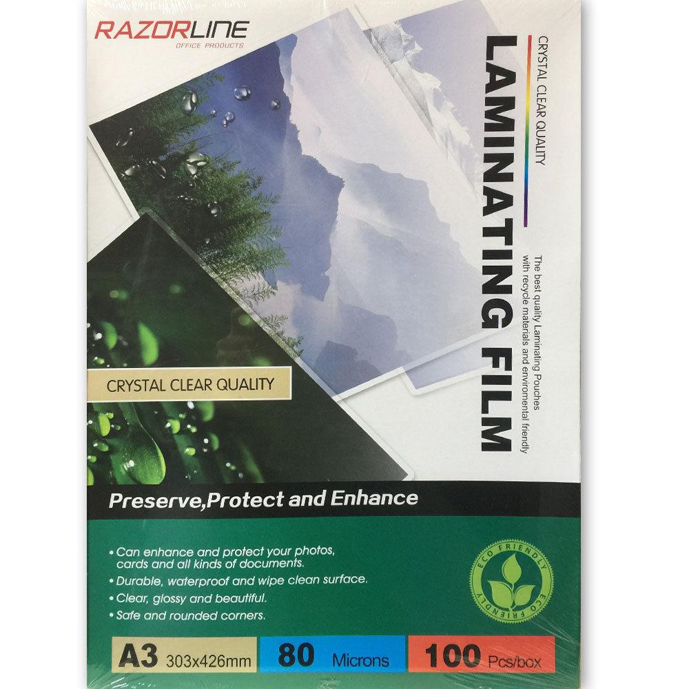 If you are looking 100pk A3 Laminating Film Pouches/Sheets 80Micron Protect/Safeguard for Laminator you can buy to KG Electronic, It is on sale at the best price