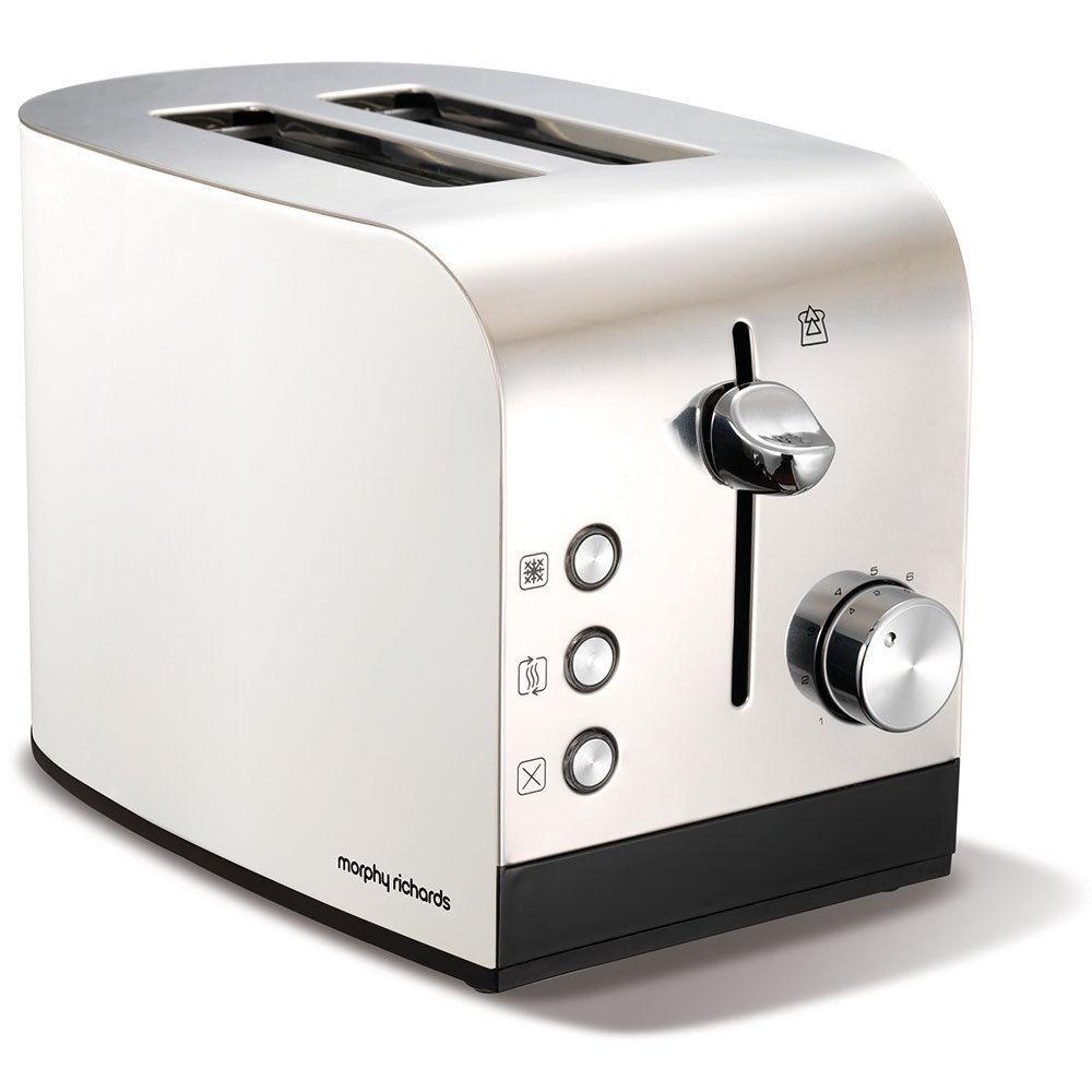 If you are looking Morphy Richards 222051 White/Chrome Accents 2 Slice Toaster w/ Removable Tray you can buy to KG Electronic, It is on sale at the best price