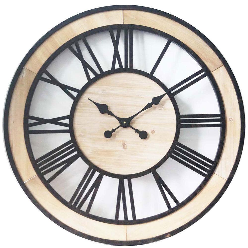 If you are looking 60cm XL Scandi Round Wall Clock w/ Black Frame Hanging Modern Home Decor you can buy to KG Electronic, It is on sale at the best price