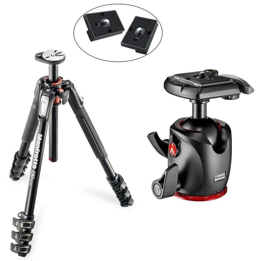 If you are looking Manfrotto MT190XPRO4 Tripod Kit + Ball Head + Two Bonus Replacement QR Plates you can buy to ritzcameras, It is on sale at the best price