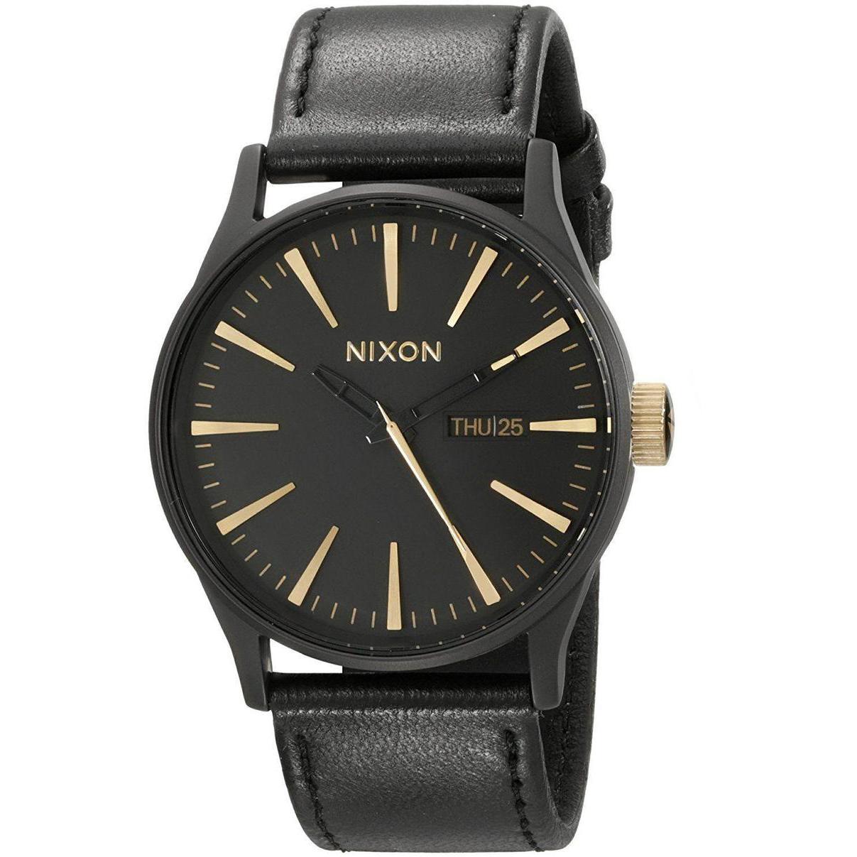 If you are looking Nixon Men's A105 Sentry 42mm Stainless Steel Leather Quartz Movement Watch you can buy to ritzcameras, It is on sale at the best price
