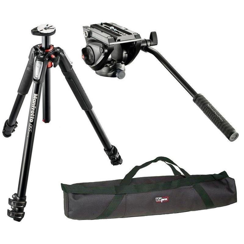 If you are looking Manfrotto MT055XPRO3 / MVH500AH Professional Video Tripod Kit and a Vidpro 35" P you can buy to ritzcameras, It is on sale at the best price