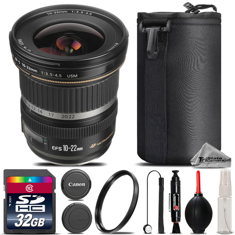 If you are looking Canon EF-S 10-22mm f/3.5-4.5 USM Lens + UV Filter + Case + 32GB Class 10 Card you can buy to tri-state, It is on sale at the best price