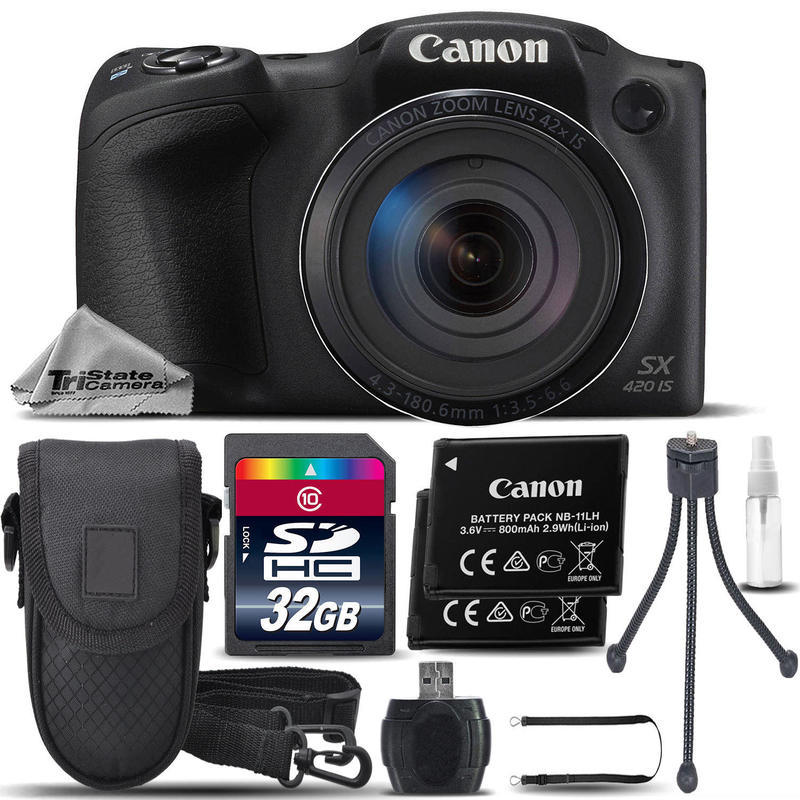 If you are looking Canon PowerShot SX420 IS Digital Camera Black 42x Zoom +CASE +EXT BATT -32GB KIT you can buy to tri-state, It is on sale at the best price