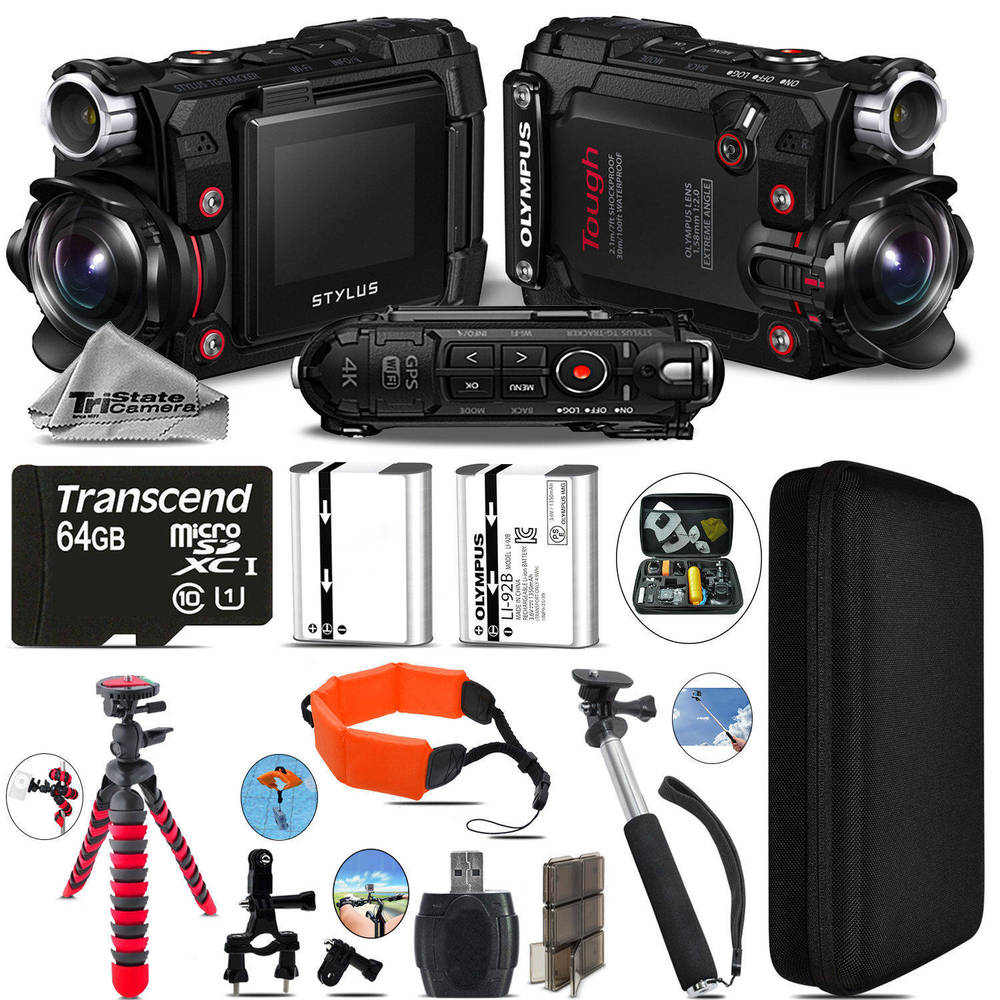 If you are looking Olympus Stylus Tough TG-Tracker Action Camera Black +64GB- Essential Kit Bundle you can buy to tri-state, It is on sale at the best price