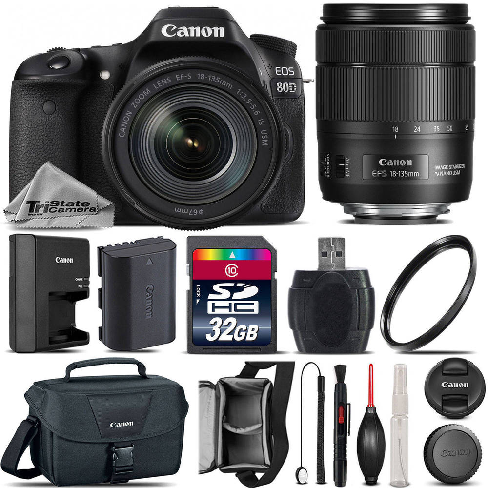 If you are looking Canon EOS 80D DSLR WiFi NFC Camera + 18-135mm USM Lens + Canon Bag - 32GB Kit you can buy to tri-state, It is on sale at the best price