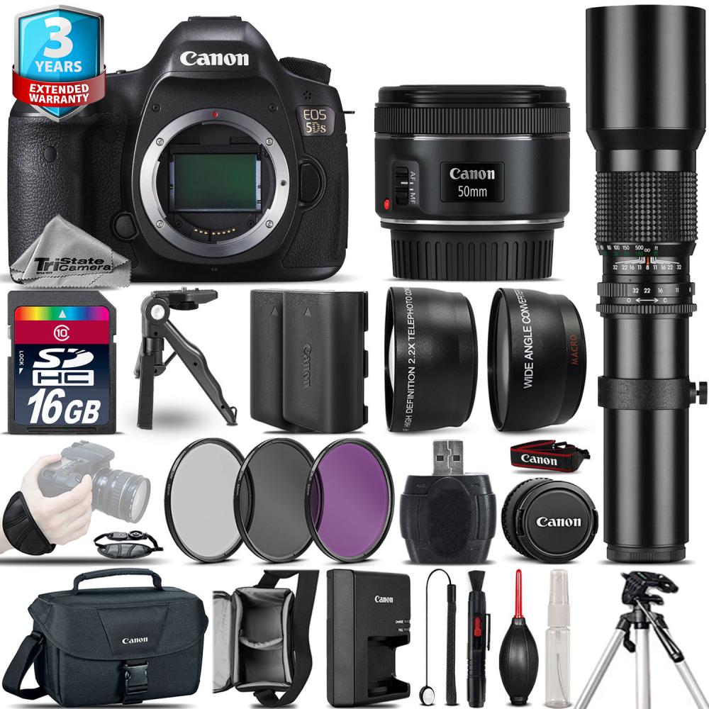 If you are looking Canon EOS 5DS DSLR Camera + 50mm 1.8 + 500mm + EXT BAT + 2yr Warranty -16GB Kit you can buy to tri-state, It is on sale at the best price