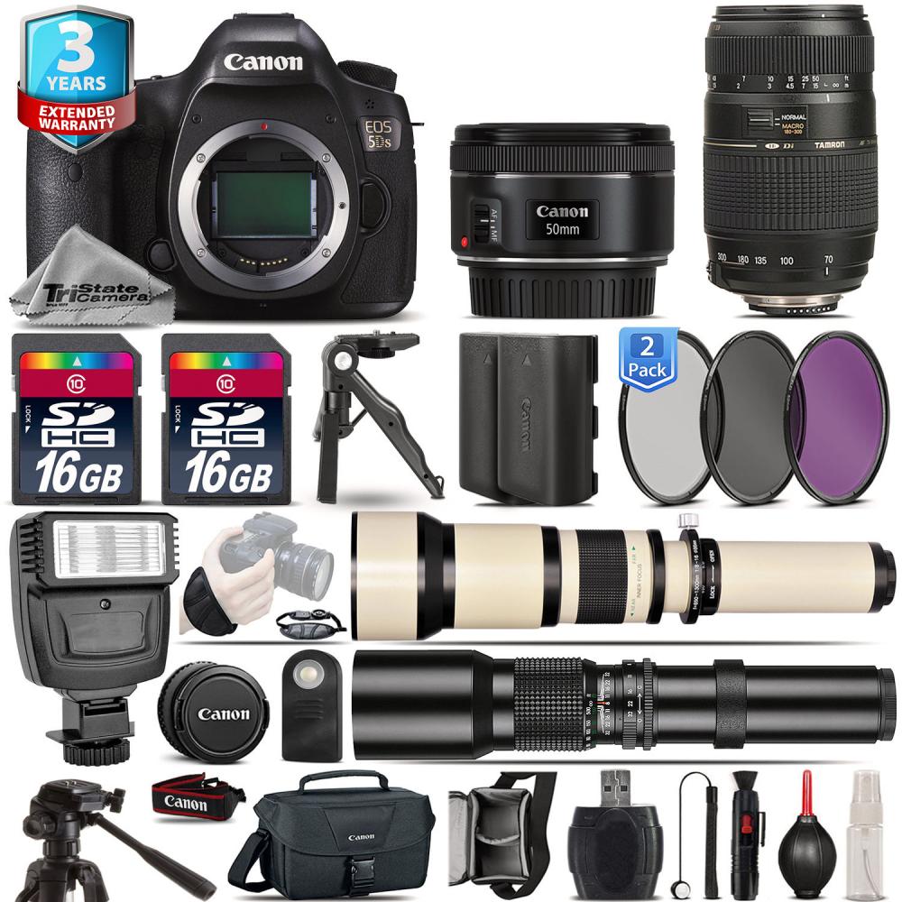 If you are looking Canon EOS 5DS Camera + 50mm 1.8 + 70-300mm + 650-1300mm + EXT BAT + 2yr Warranty you can buy to tri-state, It is on sale at the best price