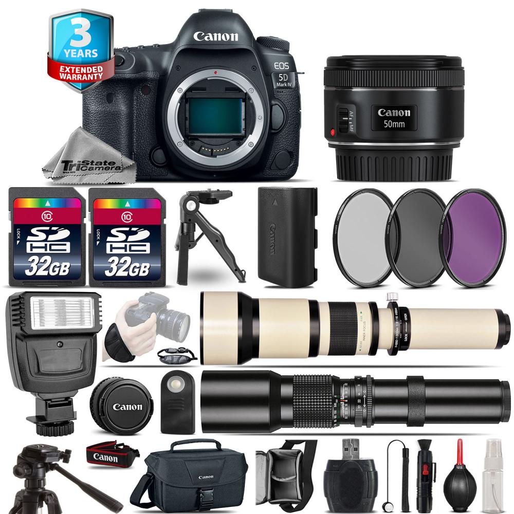 If you are looking Canon EOS 5D Mark IV Camera + 50mm + 650-1300mm + 500mm + 2yr Warranty -64GB Kit you can buy to tri-state, It is on sale at the best price