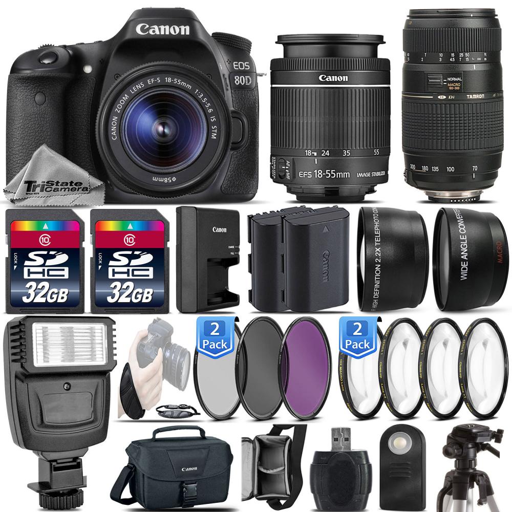If you are looking Canon EOS 80D DSLR Camera + 18-55mm IS STM + 70-300mm + Flash - 64GB Kit Bundle you can buy to tri-state, It is on sale at the best price