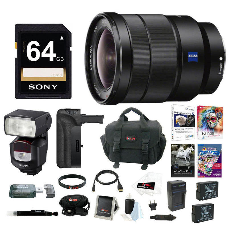 If you are looking Sony 16-35mm E-Mount Lens, HVLF43M Flash, VGC1EM Battery Grip Bundle Pack you can buy to focuscamera, It is on sale at the best price