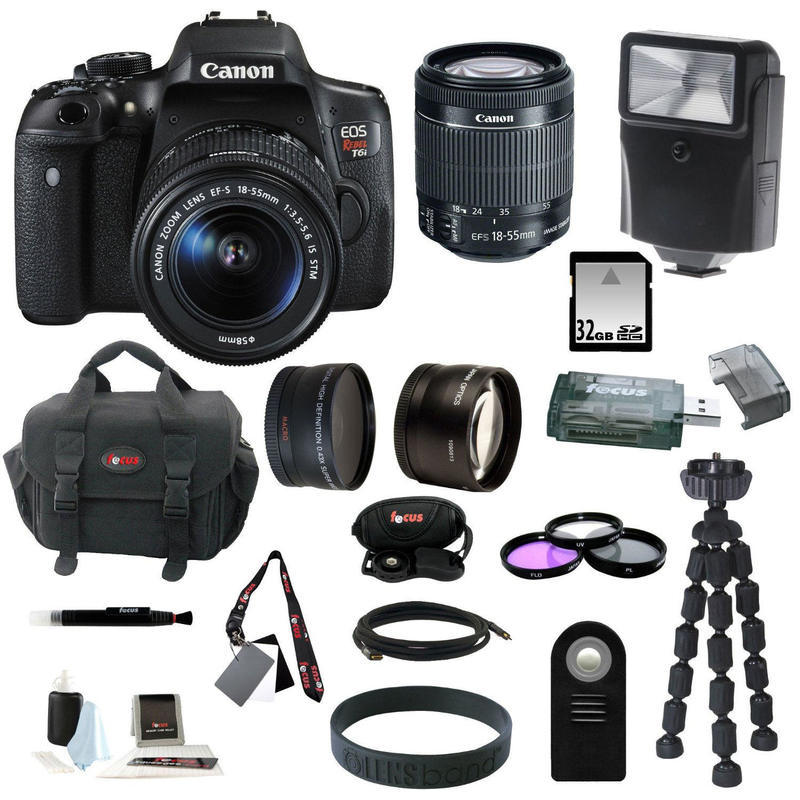 If you are looking Canon EOS Rebel T6i DSLR Camera w/ 18-55mm Lens and 32GB Deluxe Bundle you can buy to focuscamera, It is on sale at the best price