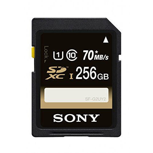 If you are looking Sony 256GB Class 10 UHS-1 SDXC up to 70MB/s Memory Card (SFG2UY2/TQ) you can buy to focuscamera, It is on sale at the best price