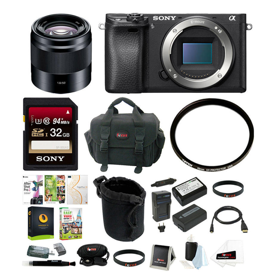 If you are looking Sony a6300 Mirrorless Digital Camera w/ E 50mm f/1.8 OSS Lens & 64GB Accessory B you can buy to focuscamera, It is on sale at the best price