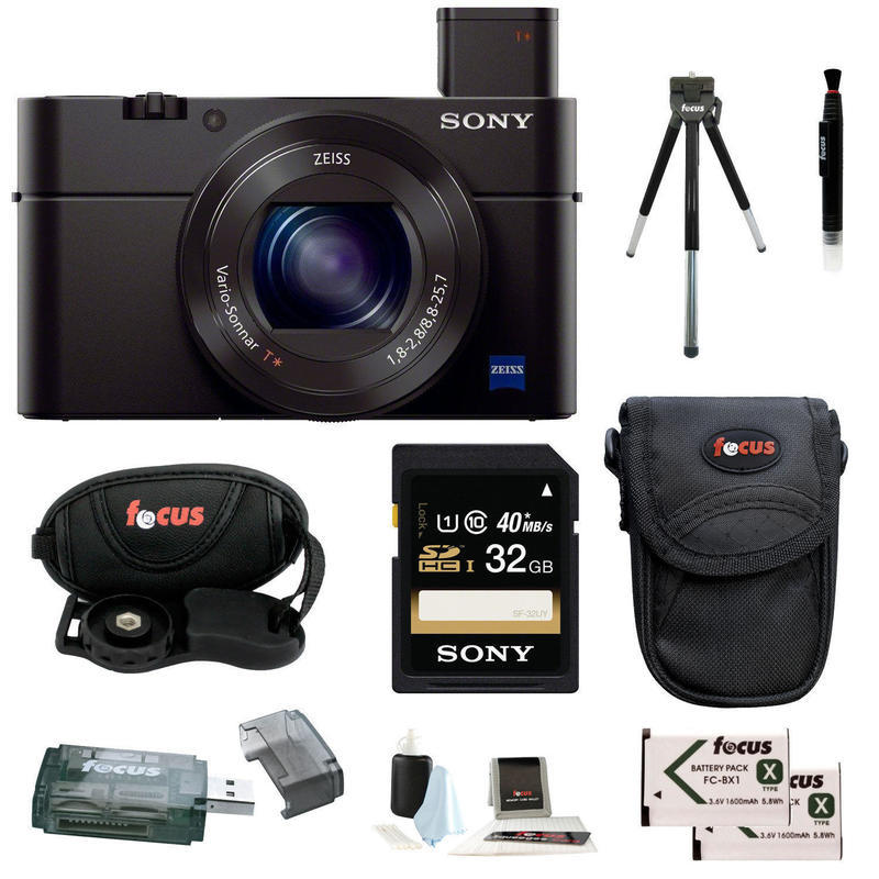 If you are looking Sony DSC-RX100M III + Sony 32GB SDHC Class 10 UHS-1 R40+ Deluxe Accessory Kit you can buy to focuscamera, It is on sale at the best price