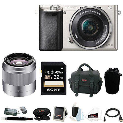 If you are looking Sony Alpha a6000 24.3 MP Camera with 50mm Lens and Sony 32GB SDHC (Silver) you can buy to focuscamera, It is on sale at the best price
