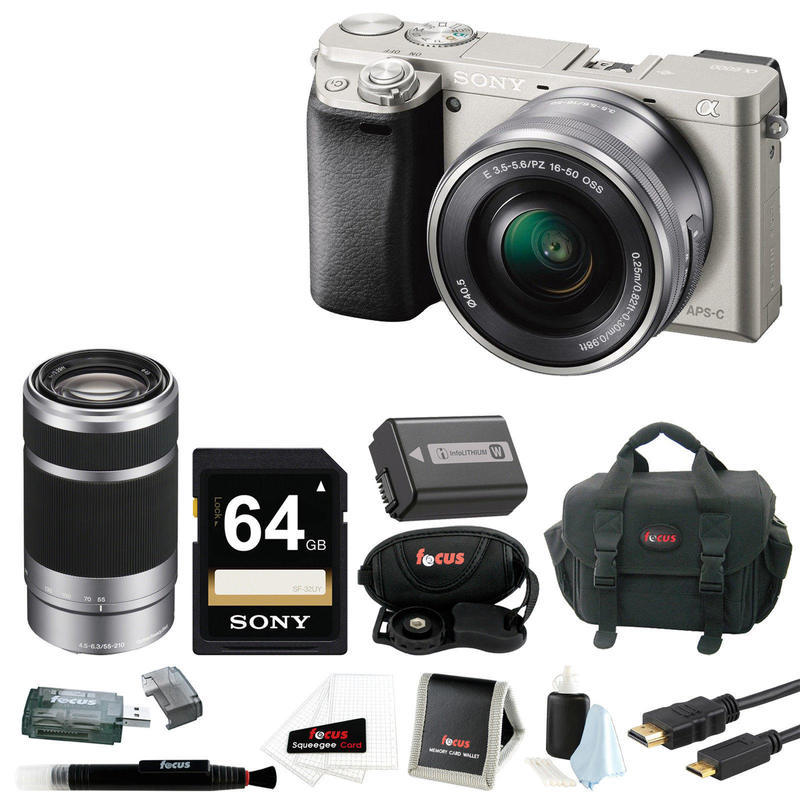 If you are looking Sony a6000 Mirrorless Camera with 16-50mm Lens (Silver) with E 55-210mm Lens you can buy to focuscamera, It is on sale at the best price