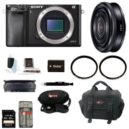 If you are looking Sony Alpha A6000 Mirrorless Digital Camera with 20mm Lens and 32GB Kit you can buy to focuscamera, It is on sale at the best price