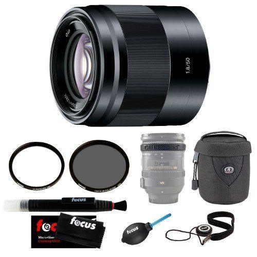 If you are looking Sony SEL50F18B 50mm f/1.8 Lens w/ 49mm CP & UV Filters + Lens Case Pro Kit (B) you can buy to focuscamera, It is on sale at the best price