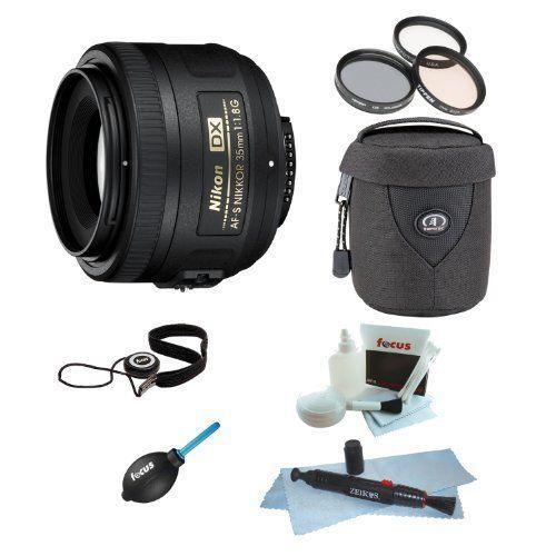 If you are looking Nikon AF-S DX NIKKOR 35mm f/1.8G Lens Bundle w/Tiffen 52mm Filter Kit+Accessorie you can buy to focuscamera, It is on sale at the best price