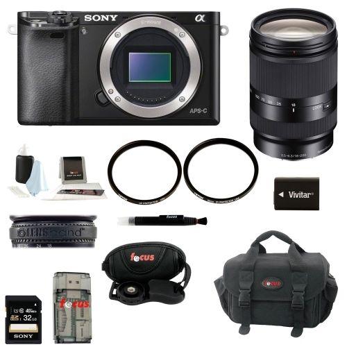 If you are looking Sony Alpha A6000 Mirrorless Digital Camera (Body) with 18-200mm Lens + 32GB Kit you can buy to focuscamera, It is on sale at the best price