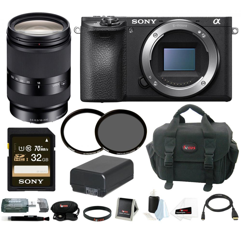If you are looking Sony a6500 Mirrorless Camera w/ 18-200mm Lens + 32GB Accessory Bundle you can buy to focuscamera, It is on sale at the best price