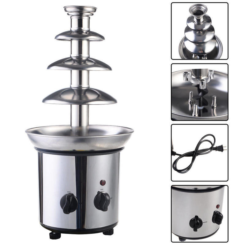 If you are looking 4 Tiers Commercial Stainless Steel Hot New Luxury Chocolate Fondue Fountain New you can buy to costway, It is on sale at the best price