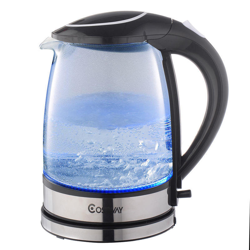 If you are looking Costway 1500W 2.0 L Capacity Electric Glass Kettle Hot Water with Blue LED Light you can buy to costway, It is on sale at the best price