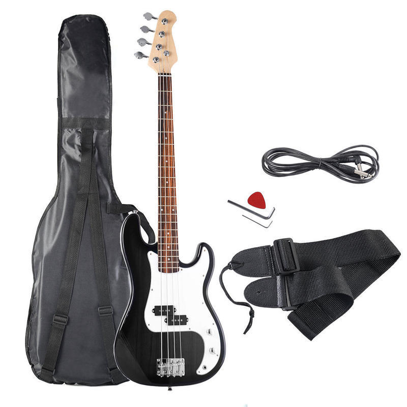 If you are looking Black Full Size 4 String Electric Bass Guitar with Strap Guitar Bag Amp Cord New you can buy to costway, It is on sale at the best price