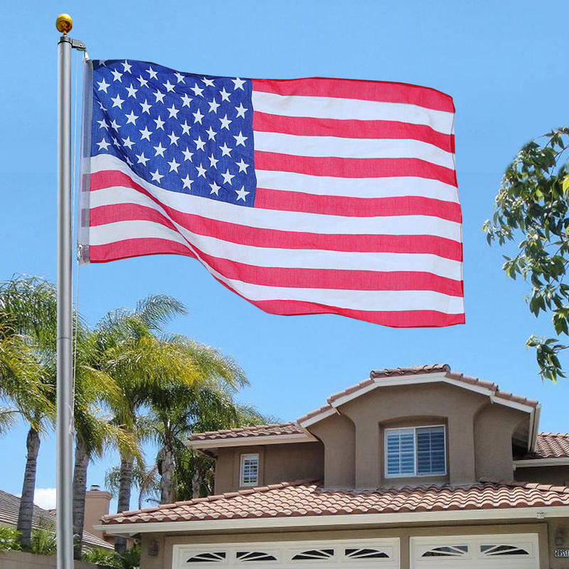 If you are looking 25Ft Aluminum Sectional Flagpole Kit Outdoor Halyard Pole + 1PC US American Flag you can buy to costway, It is on sale at the best price