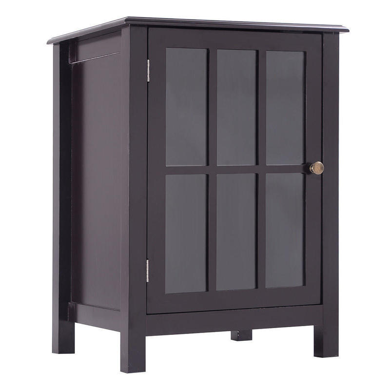 If you are looking One Door Accent Cabinet Storage Cabinet 2 Shelf Display Home Decor Coffee New you can buy to costway, It is on sale at the best price