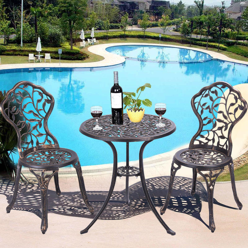 If you are looking New Outdoor Patio Furniture leaf Design Cast Aluminum Bistro Set Antique Copper you can buy to costway, It is on sale at the best price