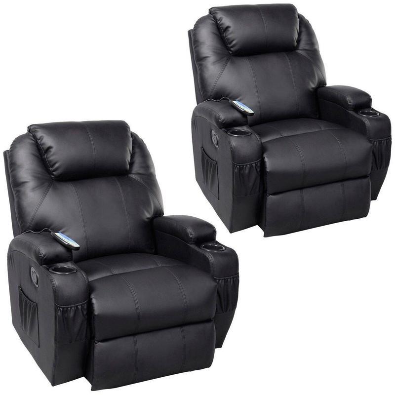 If you are looking 2 PC Massage Recliner Sofa Chair Deluxe Ergonomic Lounge Heated w/ Control Black you can buy to costway, It is on sale at the best price