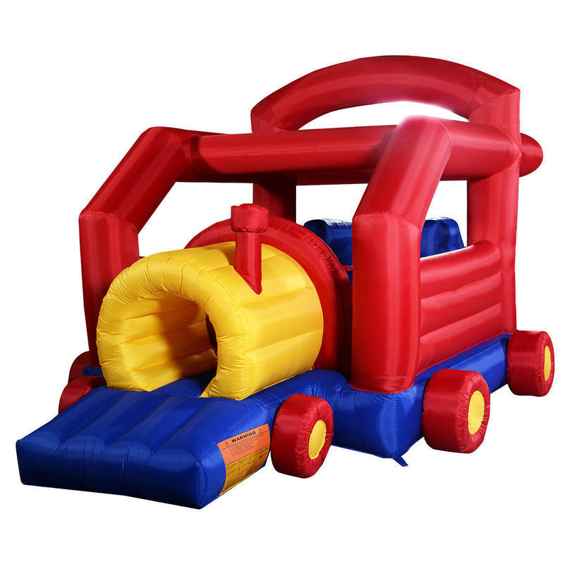 If you are looking New Kids Bounce House Train Slide Jumper Inflatable Bouncer without Blower you can buy to costway, It is on sale at the best price