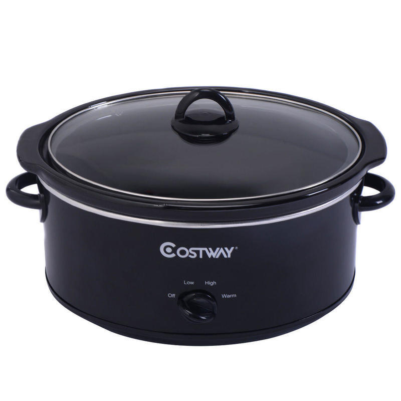 If you are looking Costway 7 Quart Large Oval Electric Slow Cooker Cookware Kitchen Home Black New you can buy to costway, It is on sale at the best price