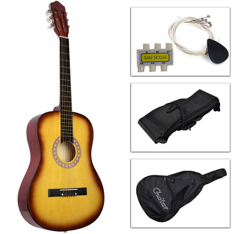 If you are looking Acoustic Guitar W/Guitar Case, Strap, Tuner and Pick For New Beginners Yellow you can buy to costway, It is on sale at the best price