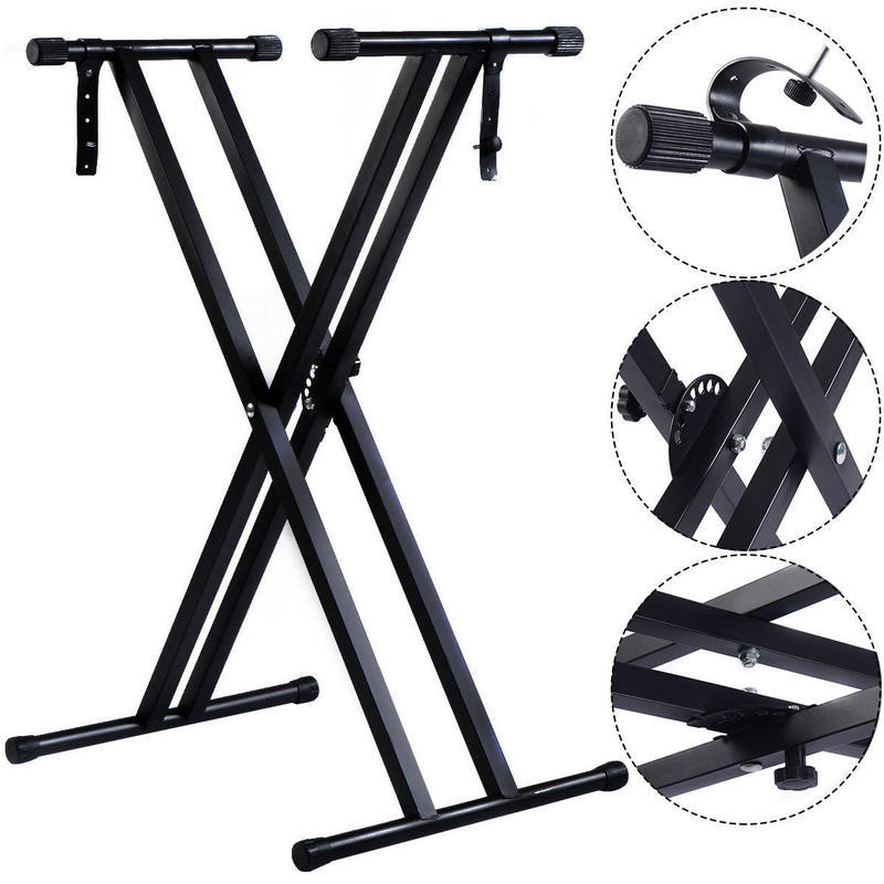 If you are looking Adjustable Music Keyboard Electric Piano X-Stand Metal Dual Tube Standard Rack you can buy to costway, It is on sale at the best price