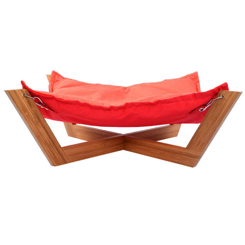 If you are looking Pet Lounge Hammock Bed Dog Nap Mat Cat Sleeping Pad Cushion Bamboo Cross Red you can buy to costway, It is on sale at the best price