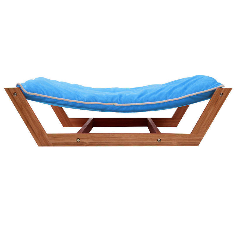 If you are looking Rectangle Pet Hammock Lounge Bed Dog Nap Mat Sleeping Pad Cushion Bamboo Blue you can buy to costway, It is on sale at the best price