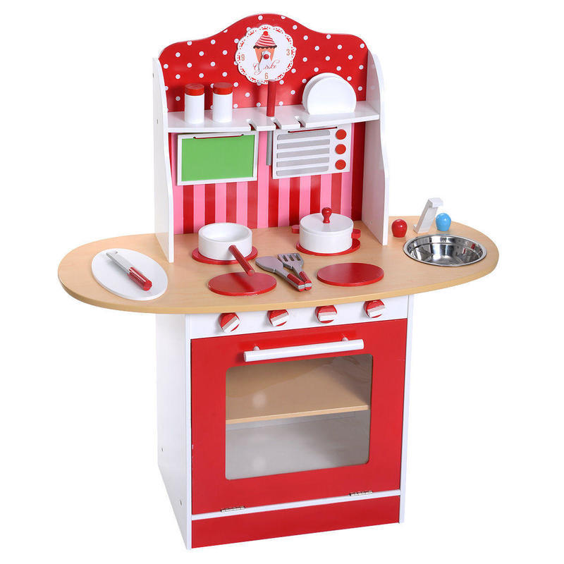 If you are looking Kids Wood Kitchen Toy Cooking Pretend Play Set Toddler Wooden Playset Gift New you can buy to costway, It is on sale at the best price