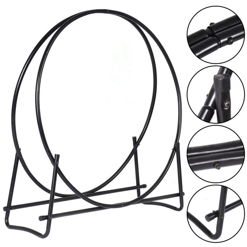 If you are looking 40-Inch Tubular Steel Log Hoop Firewood Storage Rack Holder Round Display New you can buy to costway, It is on sale at the best price