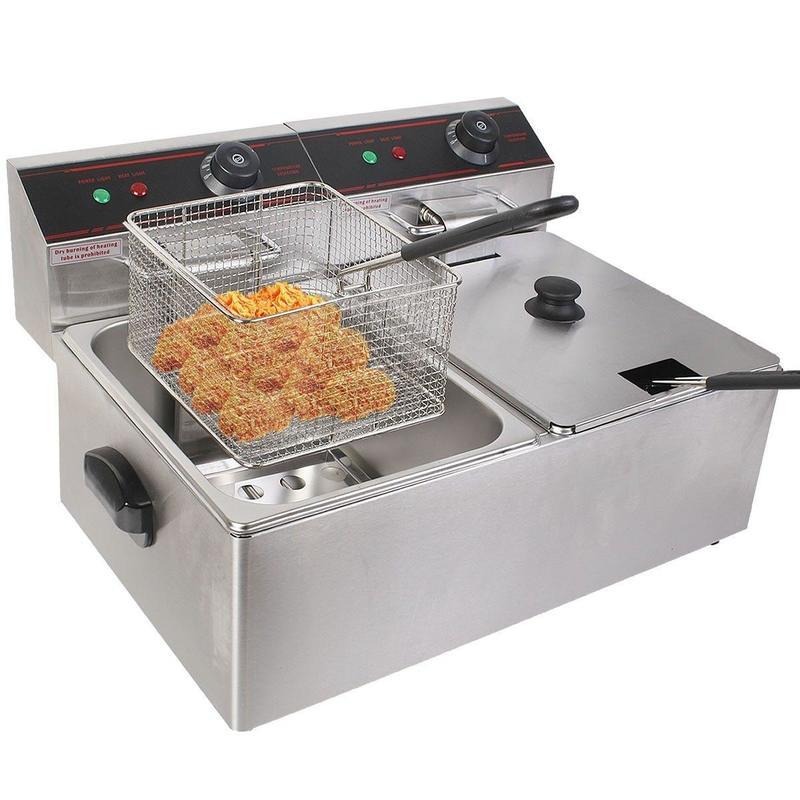 If you are looking New 5000W Electric Countertop Deep Fryer Dual Tank Commercial Restaurant Steel you can buy to costway, It is on sale at the best price