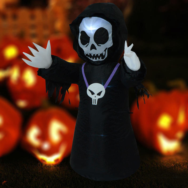 If you are looking 4FT Inflatable Black Ghost Halloween Decoration Yard/Indoor Lighted Air Blown you can buy to costway, It is on sale at the best price