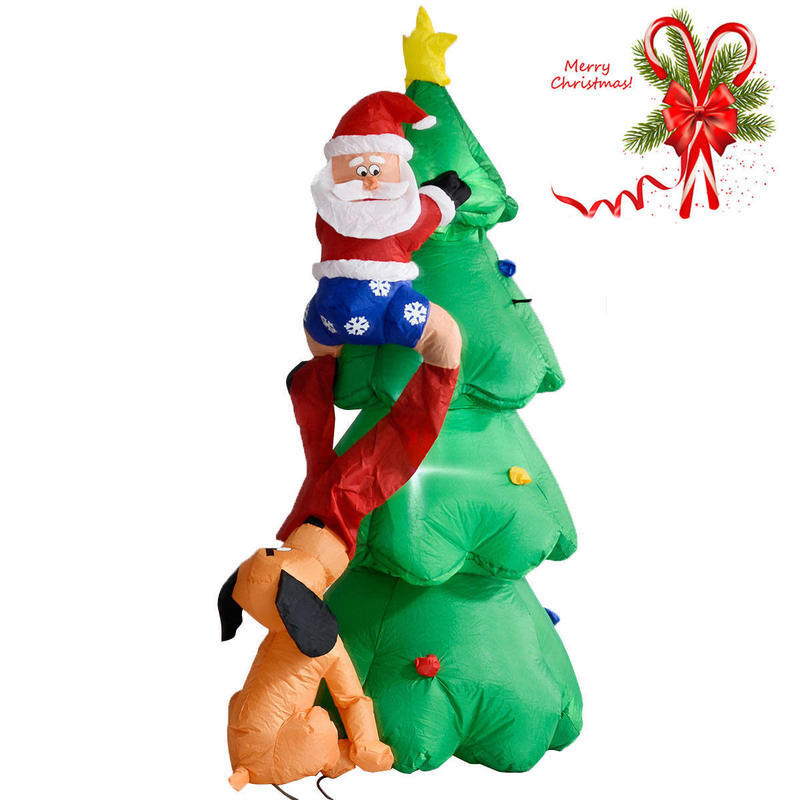 If you are looking 6 FT Airblown Inflatable Christmas Tree Santa Decor Lighted Lawn Yard Outdoor you can buy to costway, It is on sale at the best price