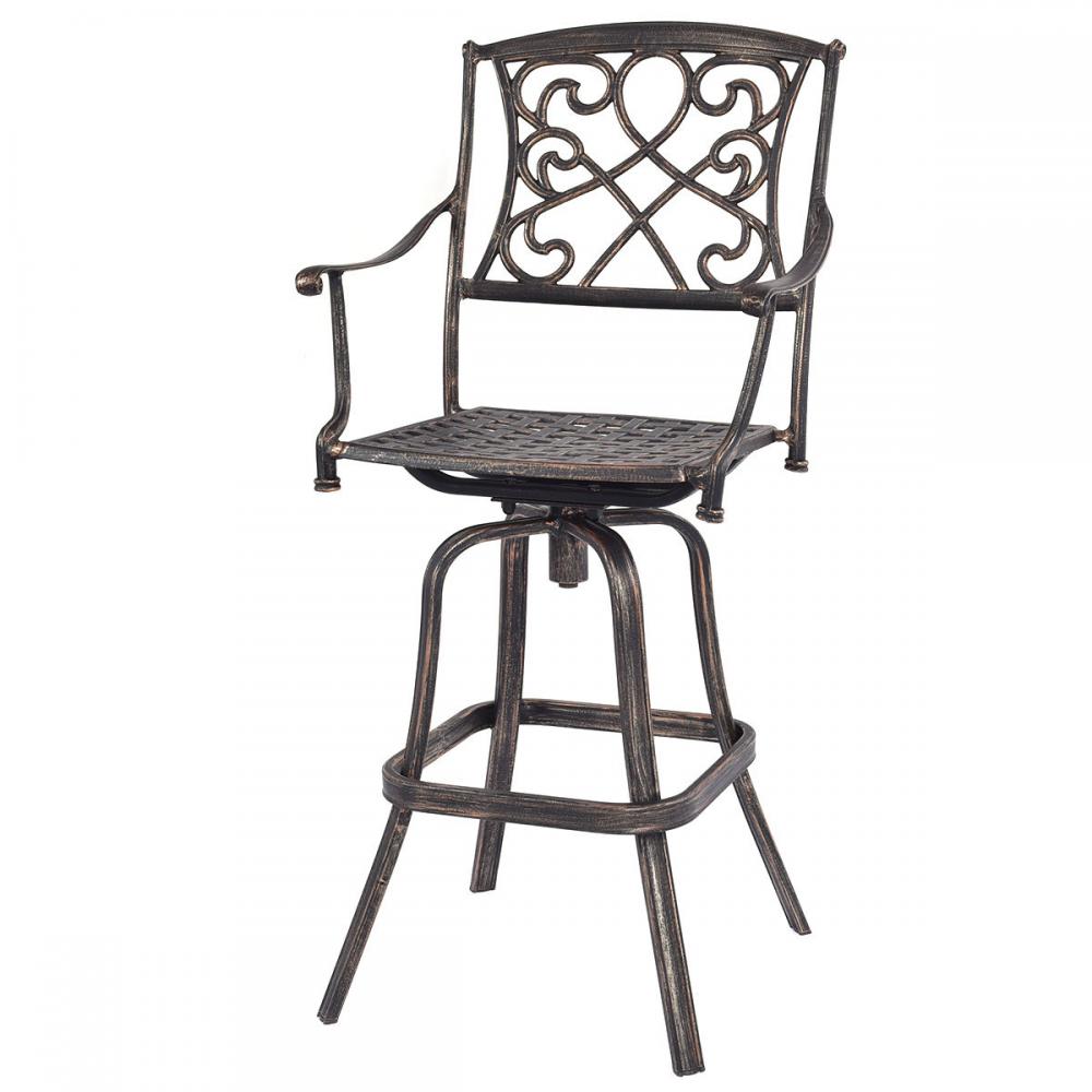 If you are looking Cast Aluminum Swivel Bar Stool Patio Furniture Antique Copper Design Outdoor New you can buy to costway, It is on sale at the best price