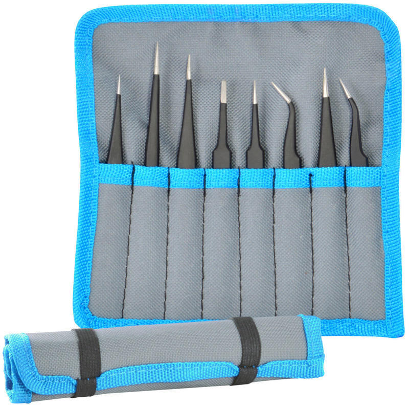 If you are looking 8pcs ESD Safe Anti-Static Stainless Steel Tweezers Set Maintenance Tool Kit you can buy to JacobsParts, It is on sale at the best price