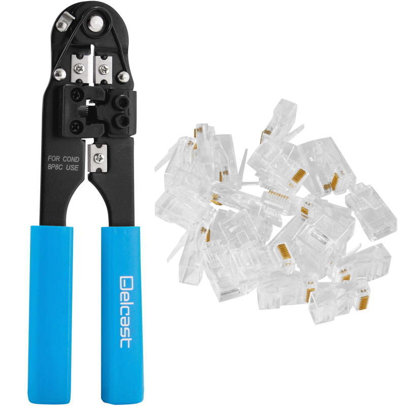 If you are looking Cable Crimper Tool & 100 Connectors for CAT5 CAT5e RJ-45 Network Cables you can buy to JacobsParts, It is on sale at the best price
