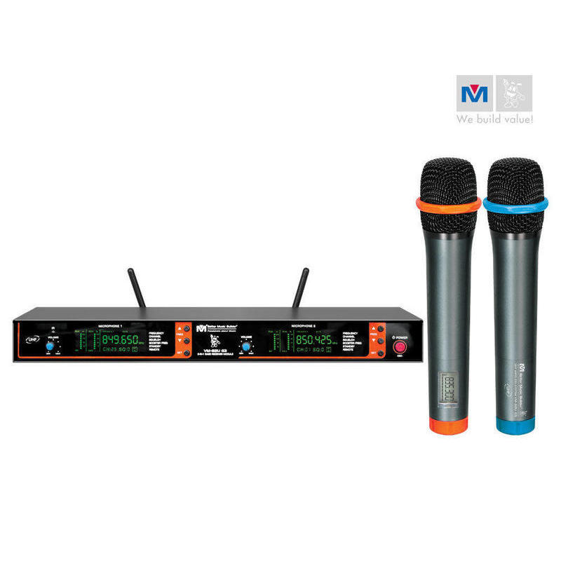 If you are looking New Better Music Builder VM-82U G3 DUAL CHANNEL UHF WIRELESS MICROPHONE SYSTEM you can buy to bargaincableusa, It is on sale at the best price