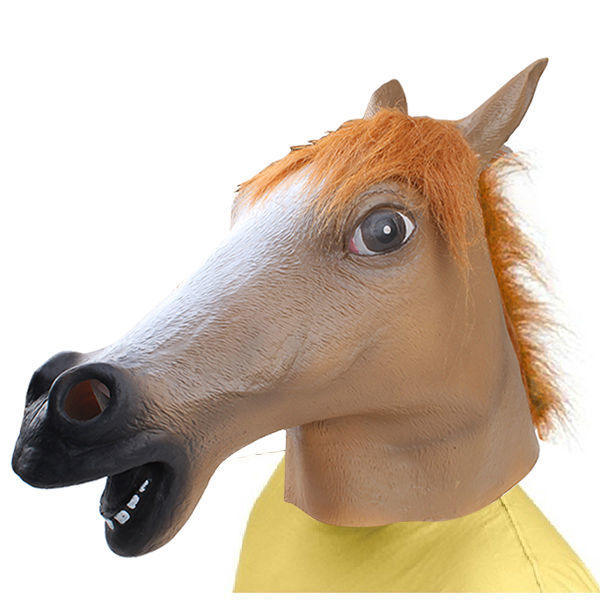 If you are looking Creepy Halloween Latex Rubber Horse Mask Head for Party Theater Gangnam Style you can buy to Novapcs, It is on sale at the best price
